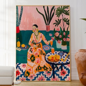 Póster elegante de "Cóctel Lady", arte mural con divertidos estampados para bar o sala, regalo para amantes de los cócteles, arte mural cultural.