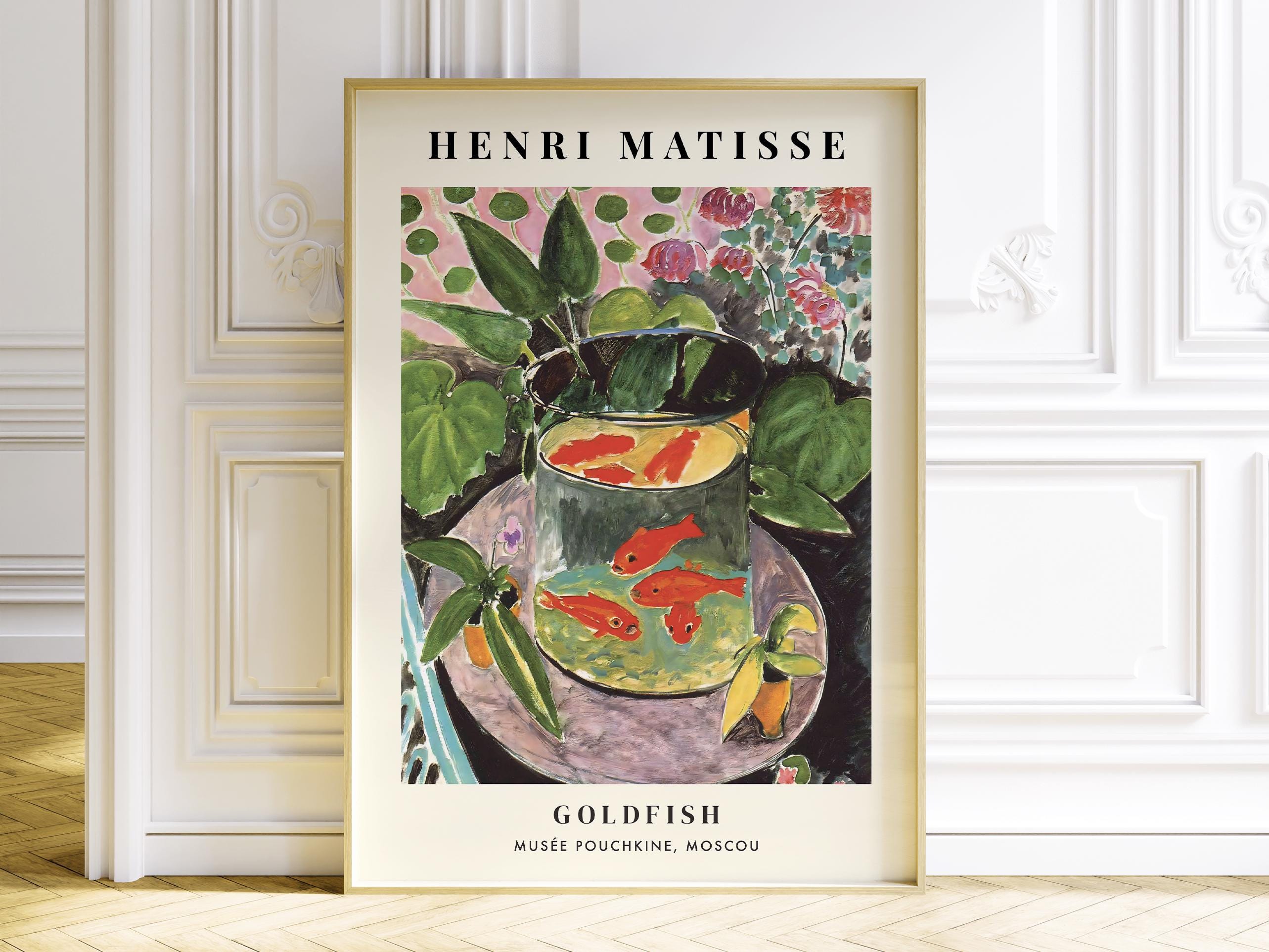 Henri Matisse Goldfish Print, Fish Bowl Art Poster, Original
