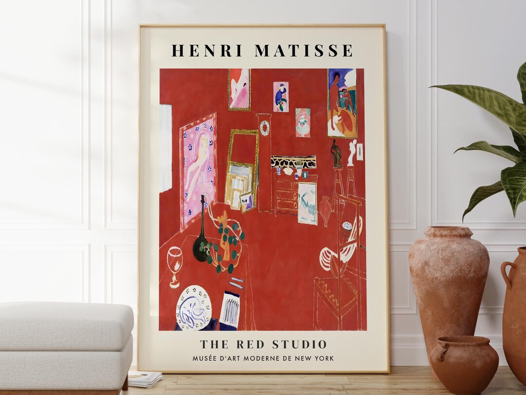 Henri Matisse the Red Studio Art Print, Popular Artwork, Modern Home ...
