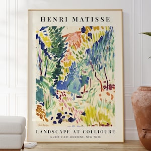 Henri Matisse Landscape At Collioure Popular Artwork Print, Colourful Abstract Poster, Modern Contemporary Decor, Original Wall Art, Gift