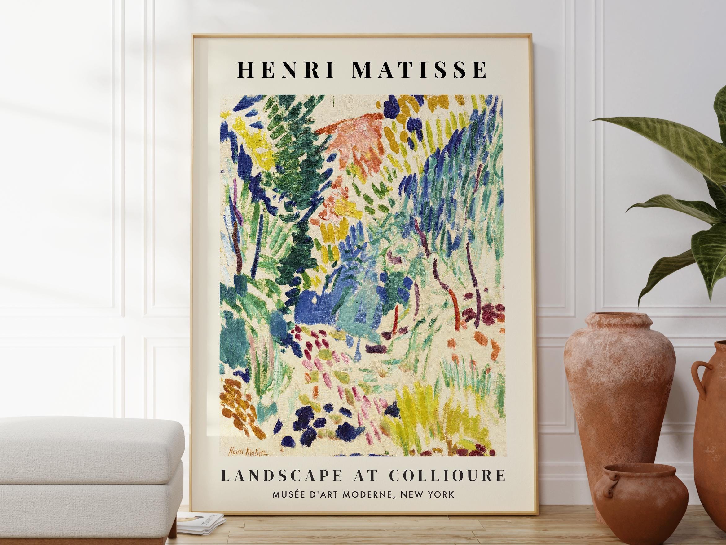Henri Matisse Poster Sur Toile Avec Fenêtre Ouverte Collioure 1905 Décoration Murale Pour Salon, Chambre à Coucher, Sans Cadre, 40 X 60 Cm