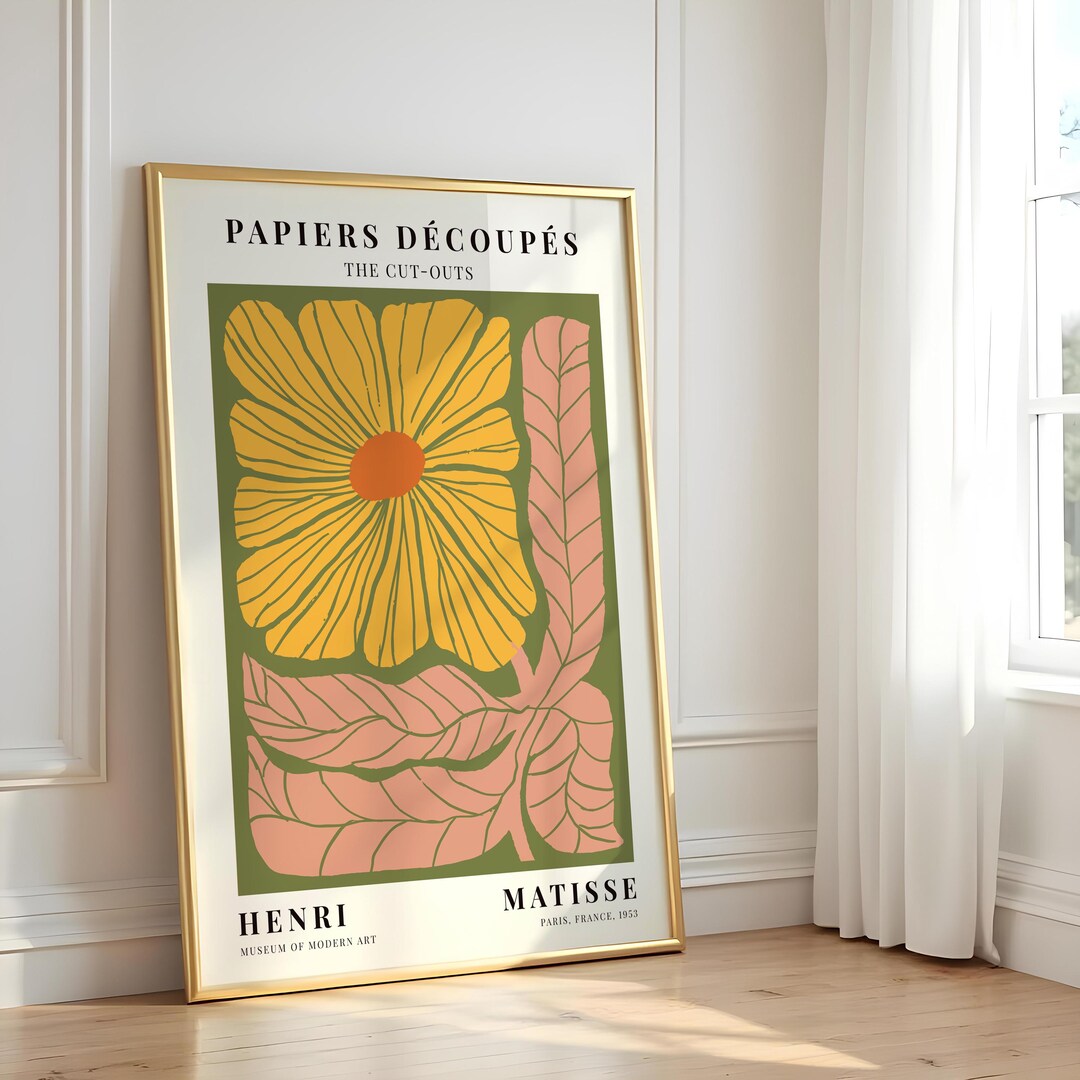 Henri Matisse Paper Cut Outs Print, Botanical Wall Art Poster