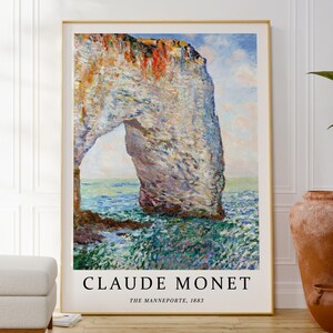 Lámina artística de Claude Monet: El Manneporte, póster del impresionismo francés moderno, pintura de paisaje original, decoración de pared para el hogar, regalo para amantes del arte.