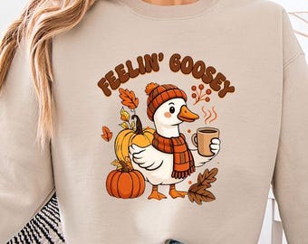 Fall Goose Sweatshirt, Fall Sweater, Goose Spice Sweatshirt, Cute Fall Sweater, Womens Fall Sweater, Goose Sweatshirt, Autumn Fall Shirt