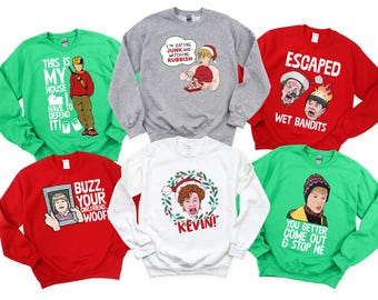 Funny Christmas Sweatshirt, Home Alone Matching Christmas Shirts, McCallister Shirt, Christmas Movie Sweater, Christmas Gift, Xmas Movie