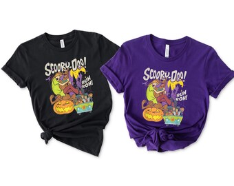 Spooky Mystery Gang Shirt, Scooby Doo Halloween Shirt, Halloween Monsters Shirt, Halloween Family Trip Shirts, Vintage Cartoon Horror Tee