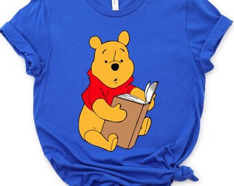 Personalized Cozy Reading Bear Shirt, Winnie Book Club Shirt,Custom Winnie Book Lover Tee,Funny Bookish Shirt, Librarian Tee,Book Lover Gift