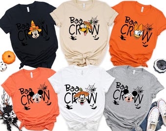 Custom Disney All Characters Halloween Boo Crew Shirt, Boo Crew Disney Trip Shirt, Disney Halloween Gift Shirt, Disneyland Halloween Tee