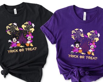 Trick or Treat shirt, Disney Halloween family Tee, Mickey's Not So Scary Halloween Party, Halloween Mickey And Minnie Trick Or Treat Shirt