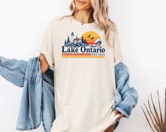 Comfort Colors® Great Lakes Tee, Vintage Lake Ontario Est 1615 Shirt, Canada Tee,Quiet Activism Tee, Subtle Anti Trump Shirt, Travel Shirt