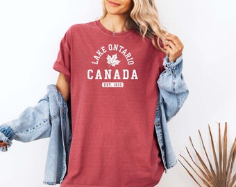 Comfort Colors® Lake Ontario Great Lake Tee, Vintage Canada Lake Shirt, Lakes Tee, Ontario Vacation Gift, Lake Ontario Shirt, Lake Life Gift