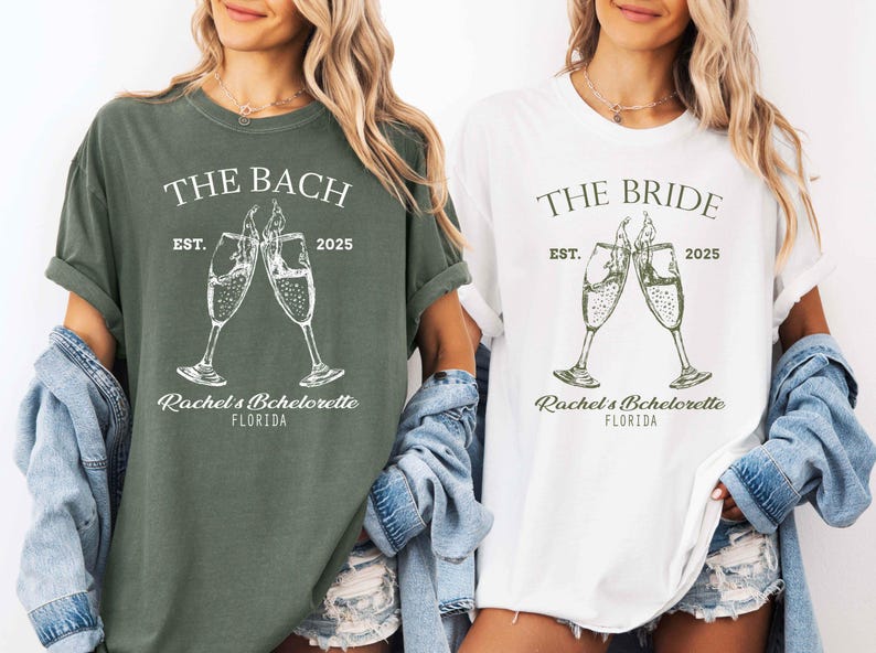 Custom Bachelorette Party Shirts, Vine Bachelorette Shirt, The Bach Club Bachelorette Shirts, Luxury Bachelorette Party Gift Shirts immagine 3