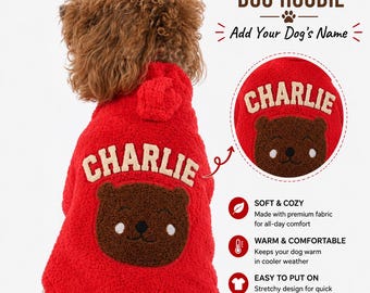 Custom Name Dog Clothes, Custom Pet Shirt, Personalized Dog Shirt, Text Dog Name for Large and Small dogs, Custom Pet Apparel, Pet Sweat