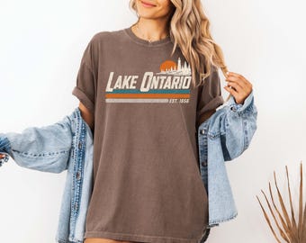 Comfort Colors® Ontario Vacation Gift, Lake Ontario Great Lake Tee, Lake Ontario Shirt, Vintage Canada Lake Shirt, Lake Life Gift, Lakes Tee