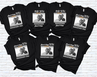 Custom Anniversary Matching Photo Shirt, Personalized Milestone Couple Tee, Comfort Colors Unisex Shirt, Couples Gift,  Personalized Couples