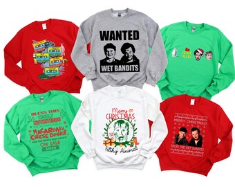 Christmas Movie Sweater, Home Alone Matching Christmas Shirts, McCallister Shirt, Funny Christmas Sweatshirt, Christmas Gift, Xmas Movie