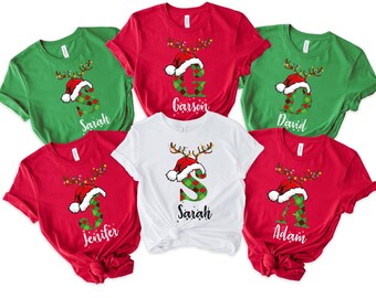 Custom Christmas Custom Name Matching Shirt Gift, Custom Family Christmas Shirt, Personalized Christmas Couple Shirt, Christmas Group Shirt