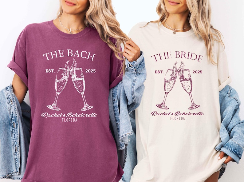 Custom Bachelorette Party Shirts, Vine Bachelorette Shirt, The Bach Club Bachelorette Shirts, Luxury Bachelorette Party Gift Shirts immagine 1