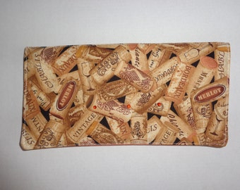 Quilted Coupon caddy, billfold, purse organizer, wine lovers