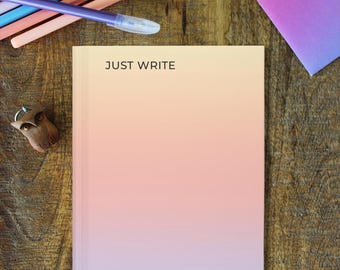 Cuaderno de tapa dura para escritores, diario Just Writer para autores y escritores, regalo de escritura para amantes de la lectura, novelistas y aspirantes a escritores.