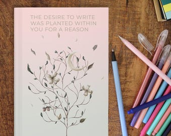 Cuaderno de tapa dura para escritores, diario inspirador para autores y creativos, regalo de escritura para amantes de la lectura, novelistas y aspirantes a escritores.