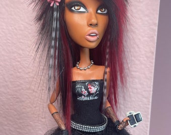 Handcrafted Original Emo Scene "Hazel" Marionette Style Art Doll