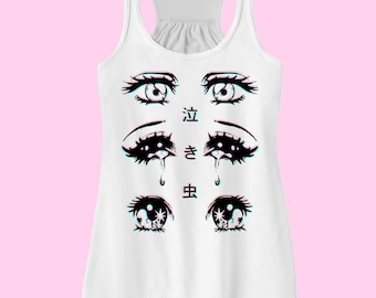 Anime Eyes Long Flowy Tank