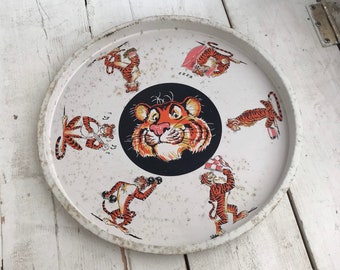 Vintage Esso Tiger Beverage Tray Round