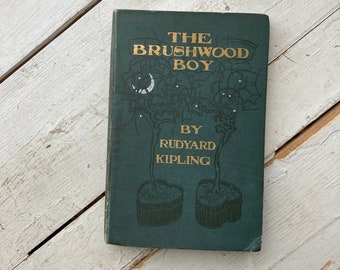 Antique The Brushwood Boy Book Hardcover by Rudyard Kipling 1899