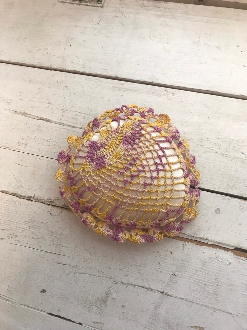 Vintage Crochet Pin Cushion Handmade image 1