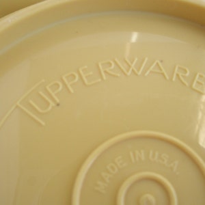 Vintage Tupperware Mustard Cereal Bowls set of 5 image 4