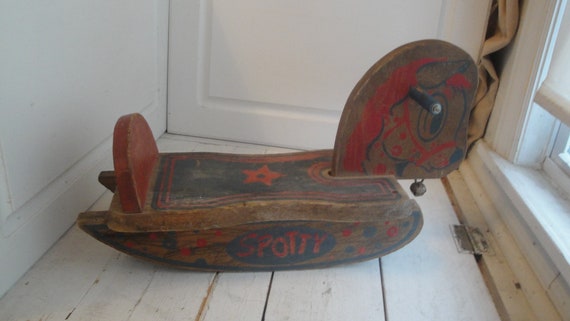 spotty rocking horse