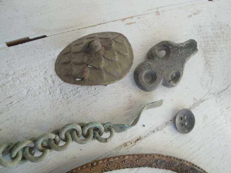 Vintage Key Lock Chain Picture Frame Copper Etsy