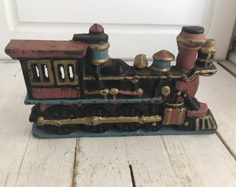 Vintage Cast Iron Train Door Stop