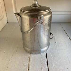 Vintage Coleman Percolator Coffee Pot Stove Top Tin 9 Cup Camping Etsy Denmark