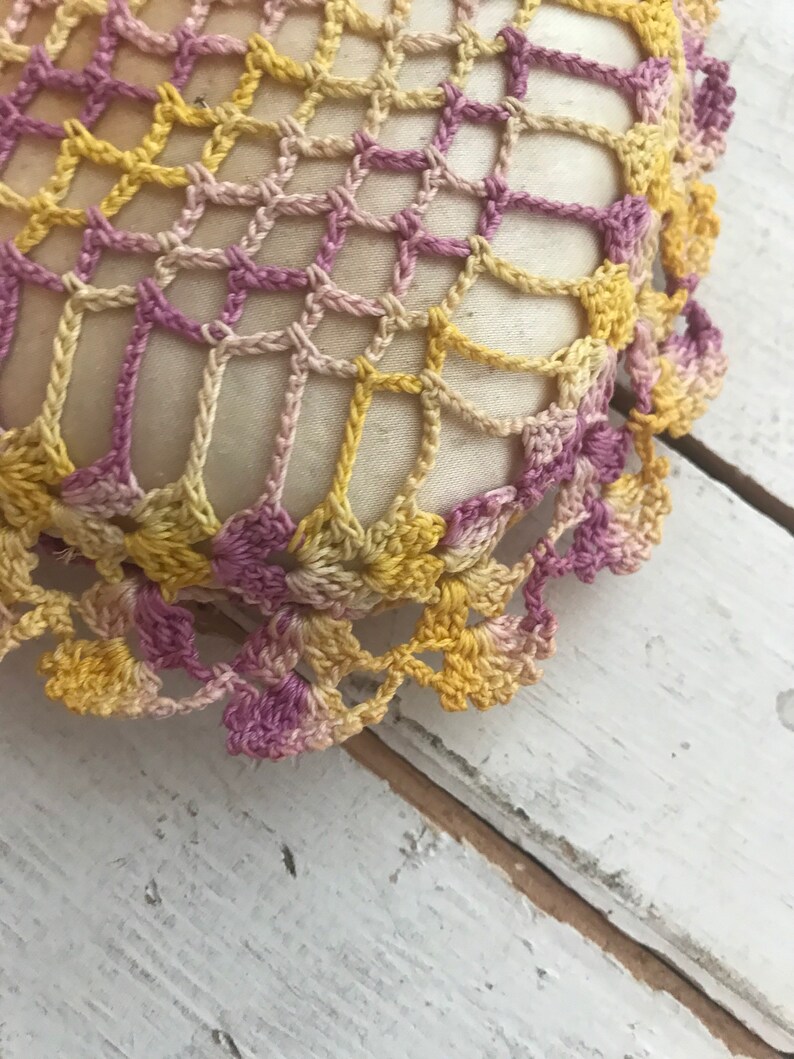Vintage Crochet Pin Cushion Handmade image 4