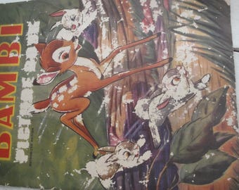 Disney Bambi Book Linen Full Color Pictures 1941