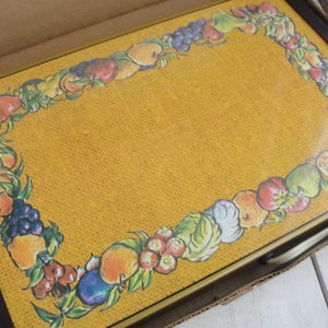 Vintage Warm O Tray Fruit Design in Box