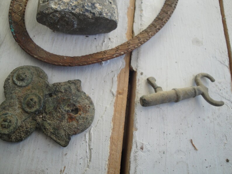 Vintage Key Lock Chain Picture Frame Copper Etsy