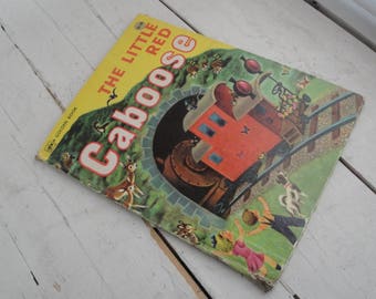 Vintage Children's Books Little Red Caboose