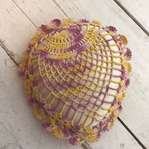 Vintage Crochet Pin Cushion Handmade image 6