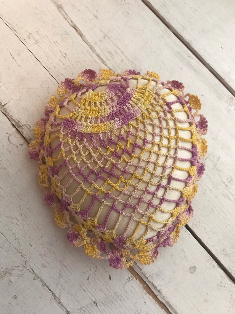 Vintage Crochet Pin Cushion Handmade image 6