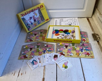 Vintage Haba Frisky Pigs Game Complete Verschwindiwutz Rare