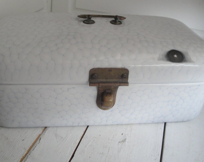 Vintage Enamel Porcelain Bread Box German Etsy