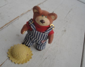 1980's Furskins Bear Bubba Cabbage Patch Poseable