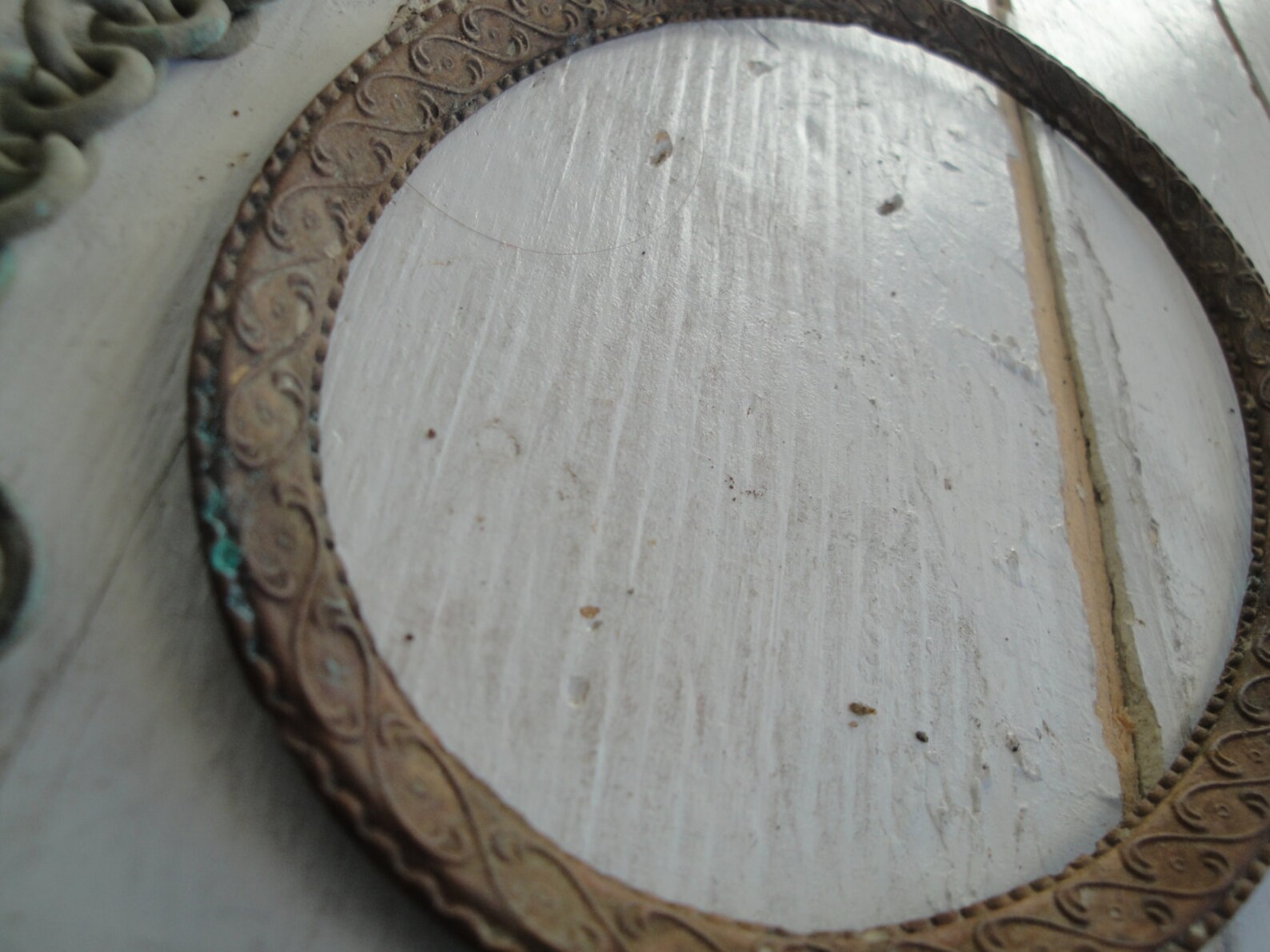 Vintage Key Lock Chain Picture Frame Copper Etsy