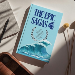 Diario Epic Odysseus Tapa dura Mate, páginas rayadas, Epic el musical, Epic sagas, olas del océano, idea de regalo para diario, Epic fan art