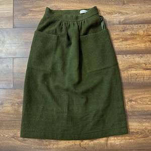 Vintage 80s Christian Dior Tricots et Coordonnes Wool Alpaca Skirt Pockets IT46 | ~US 10-12