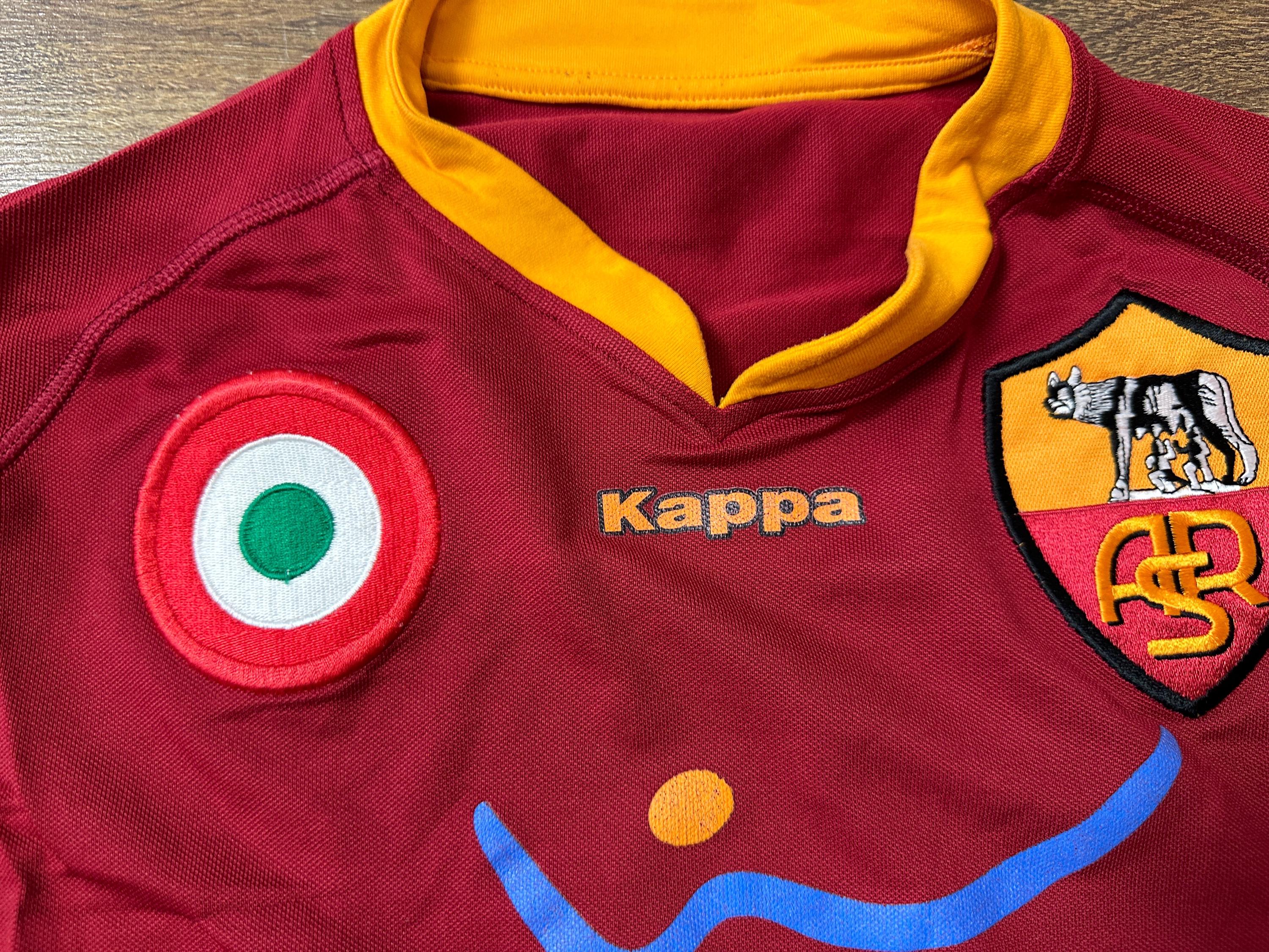 VINTAGE RETRO AS ROMA Kappa Soccer Jersey Mens XL $25.00