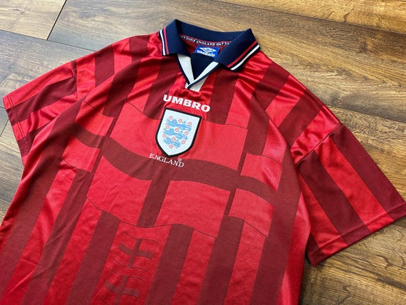 Rare England Team 1997 1998 1999 Umbro Away Kit Football Shirt